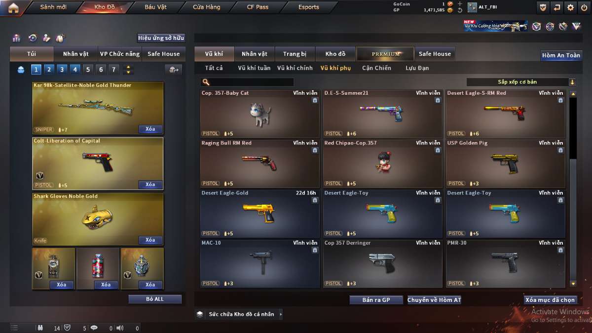 shop acc cf uy tin gia re